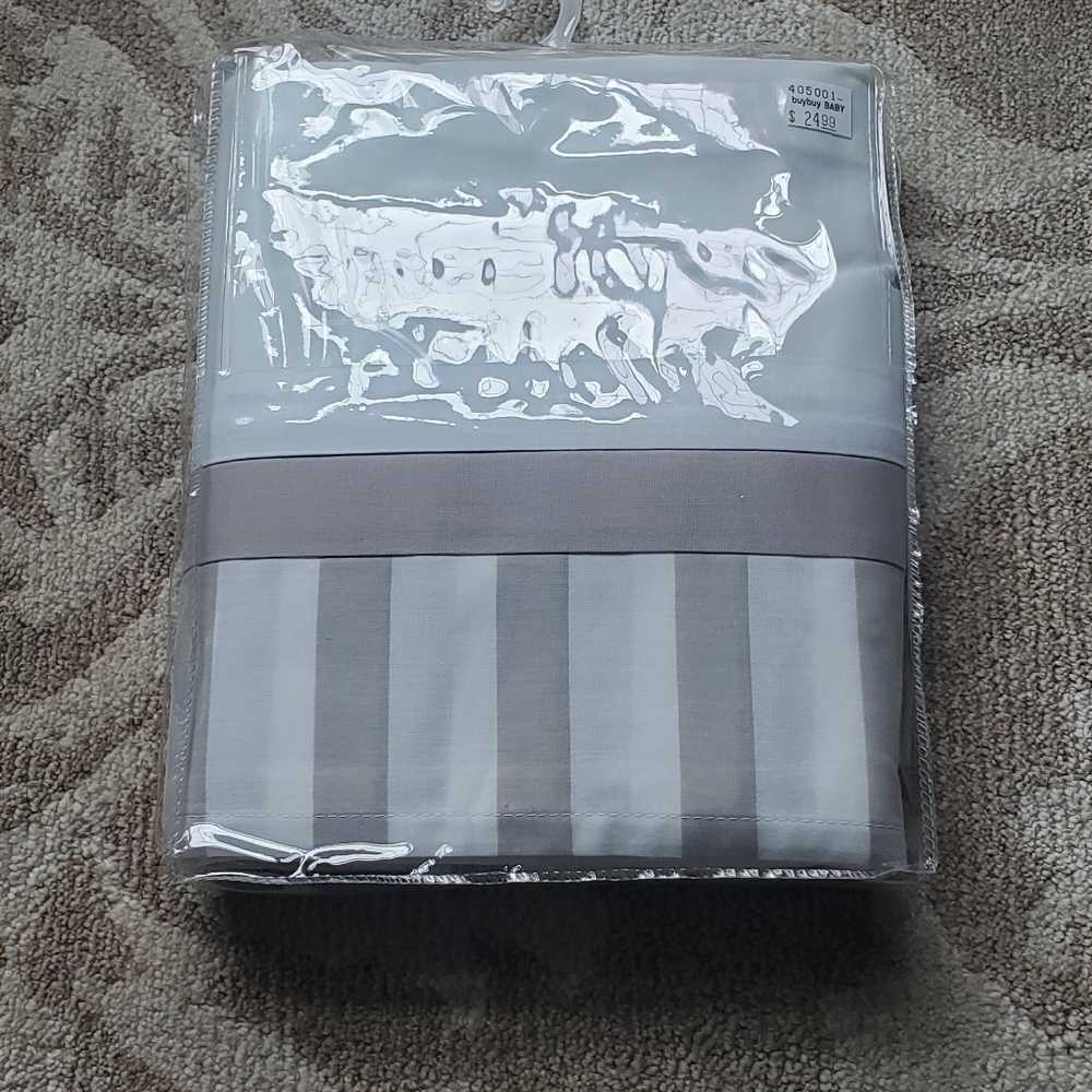 Breathable baby crib skirt new in package